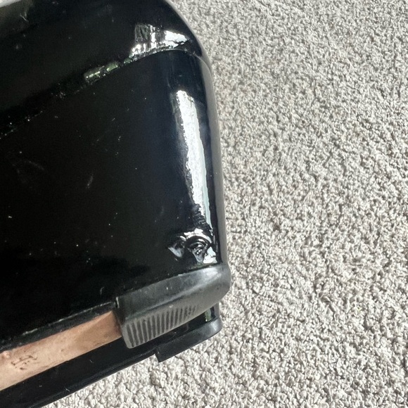 COLE HAAN AIR LAINEY Size 7.5 BLACK PATENT LEATHER Wedge Pump Heel - Picture 4 of 6